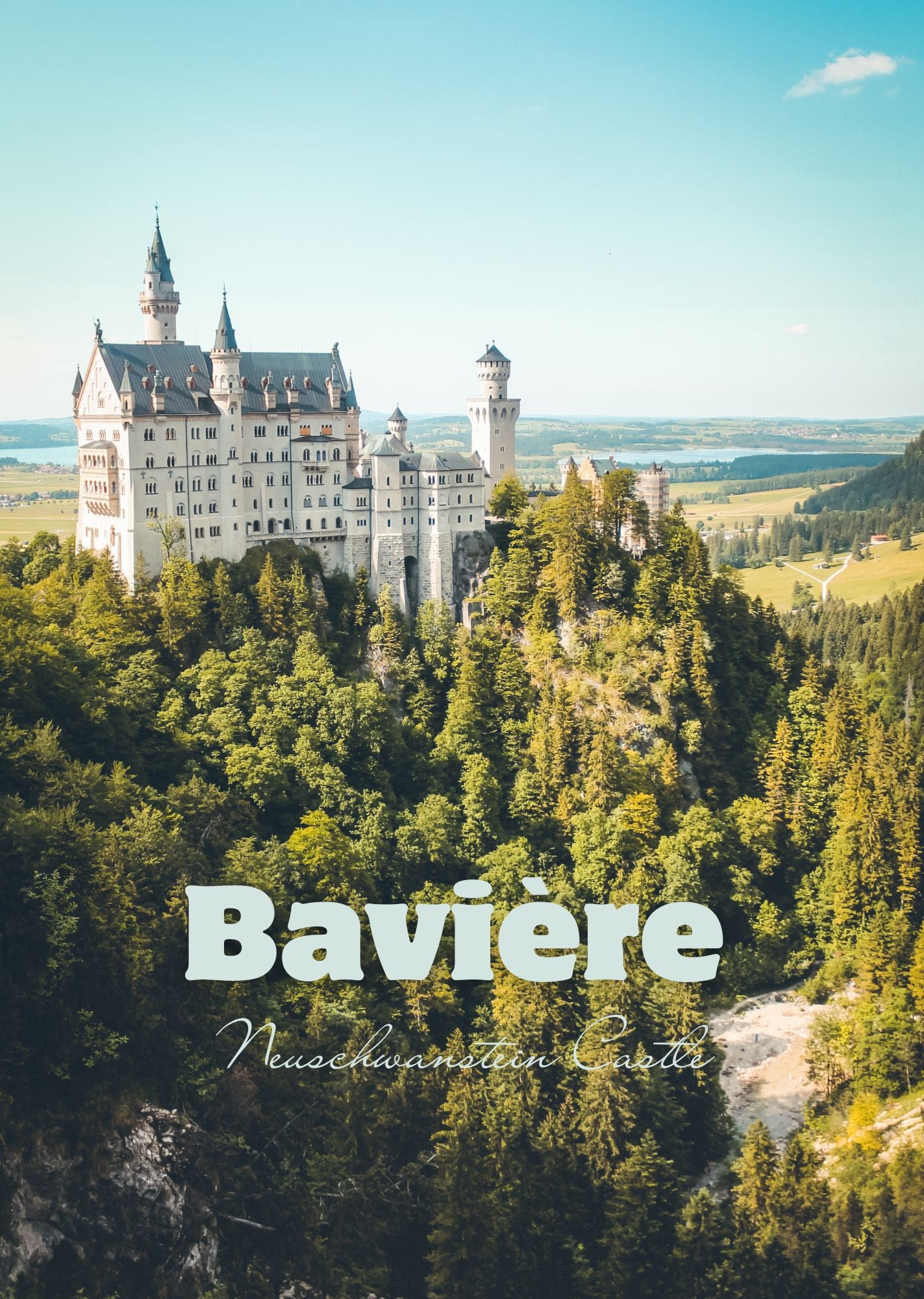 Affiche photo Bavière – Château de Neuschwanstein – Poster décoration – Allemagne