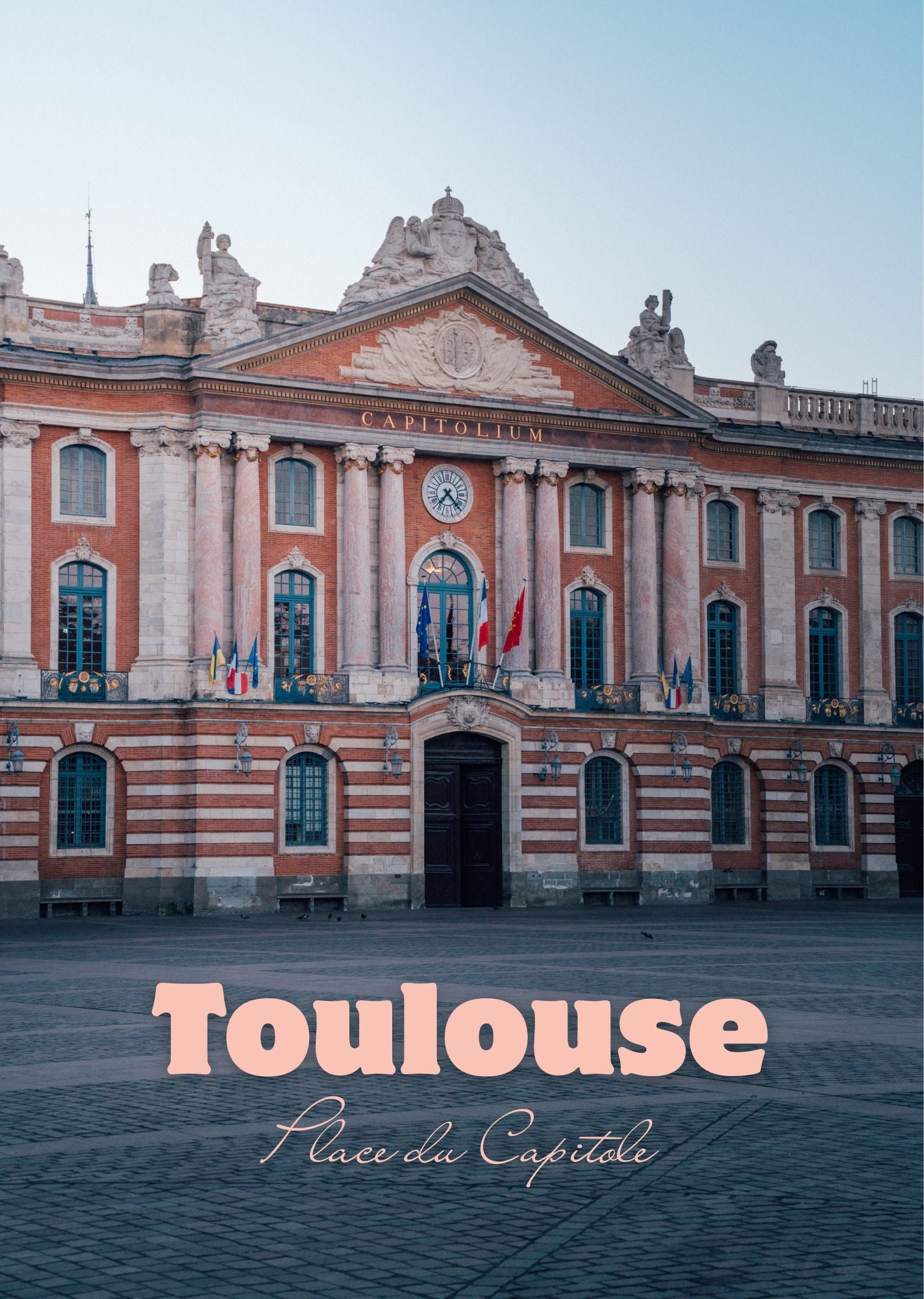 Affiche photo Toulouse – Place du Capitole – Poster décoration – Ville rose
