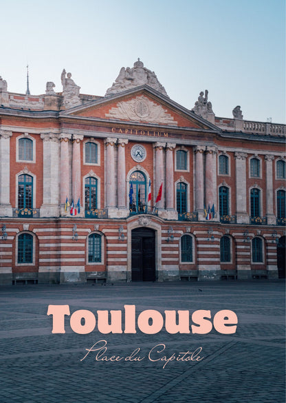 Affiche photo Toulouse – Place du Capitole – Poster décoration – Ville rose