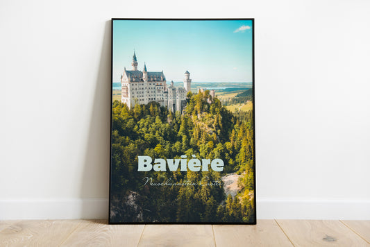 Affiche photo Bavière – Château de Neuschwanstein – Poster décoration – Allemagne