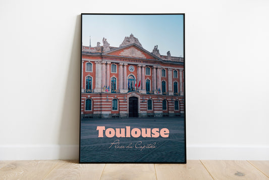 Affiche photo Toulouse – Place du Capitole – Poster décoration – Ville rose